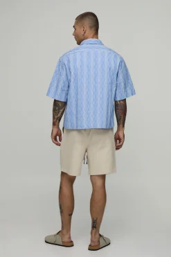 boohooMAN Short En Sergé Coupe Décontractée<Homme Shorts