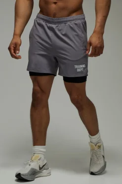 Short 2 En 1 Stretch Tissé Training Dept