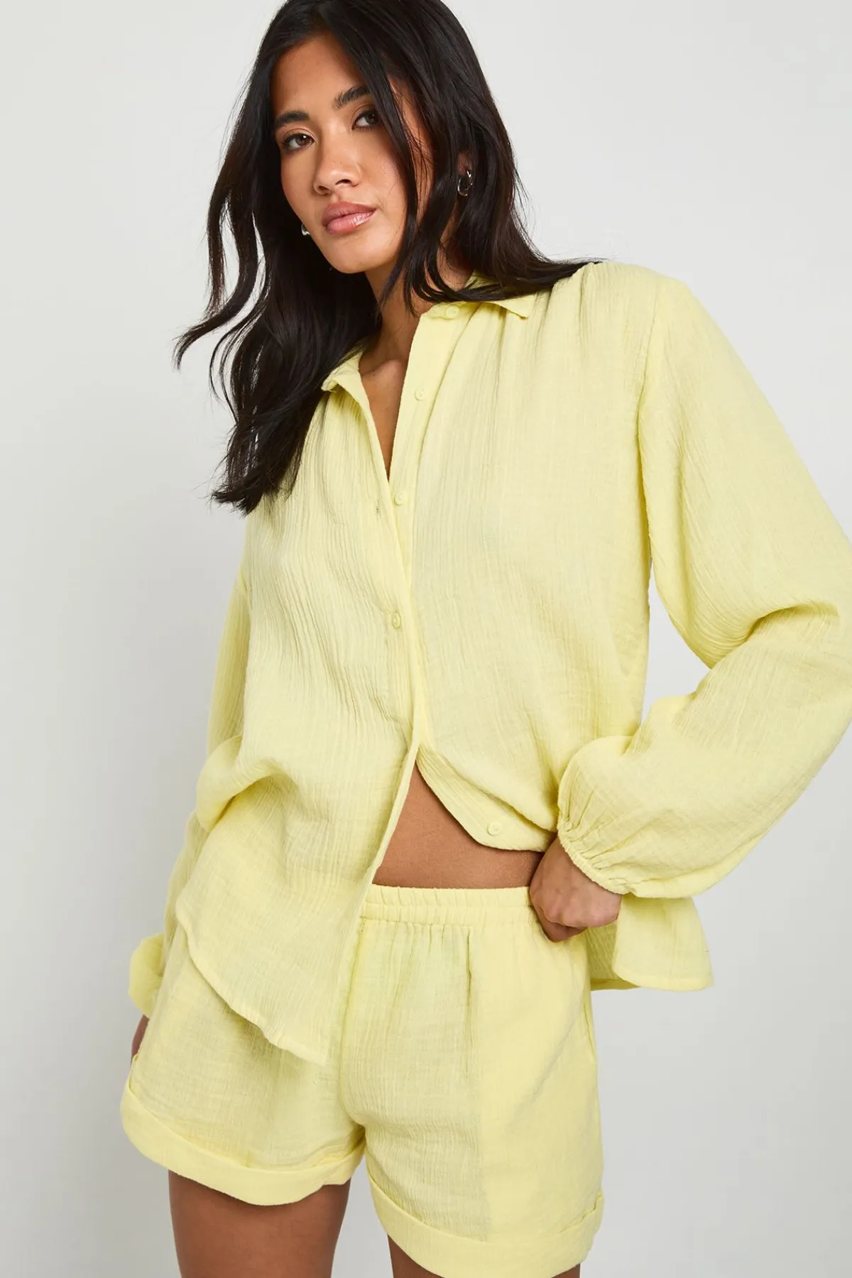 boohoo Short En Étamine De Coton<Femme Shorts