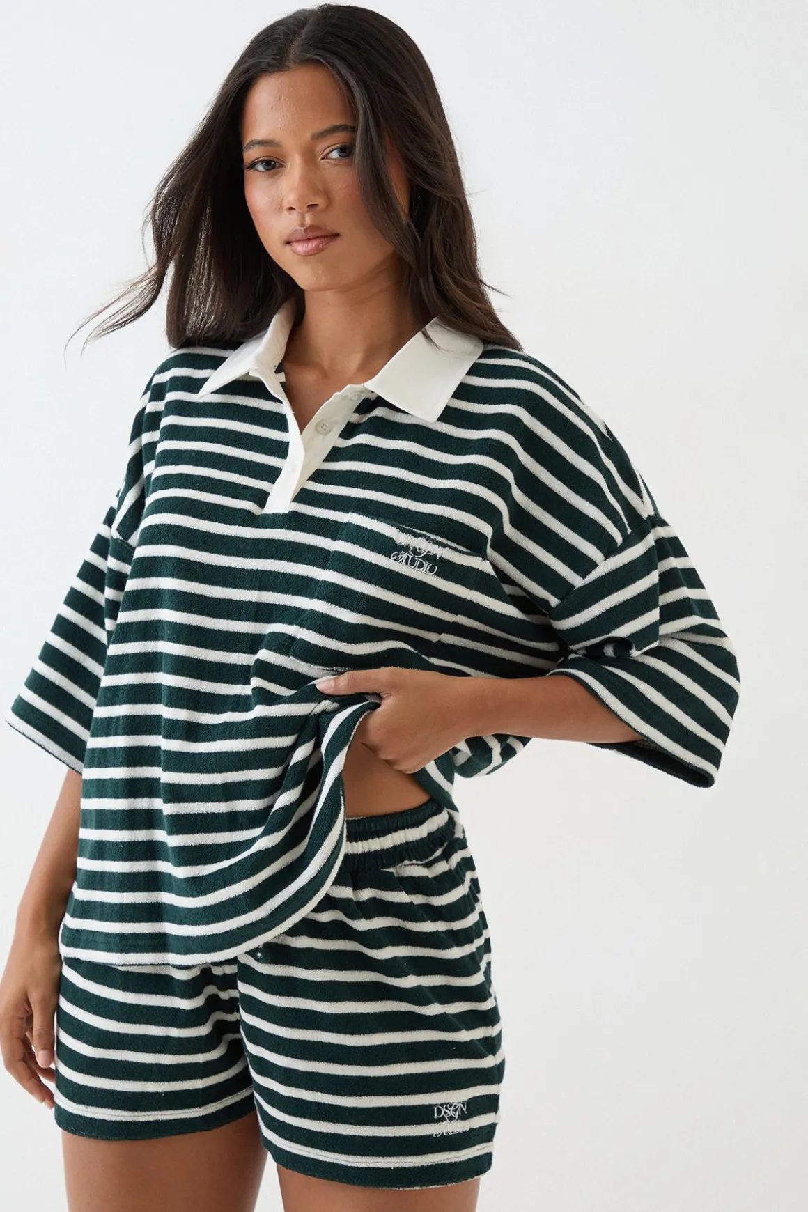 Short En Tissu Éponge À Rayures Dsgn Studio
