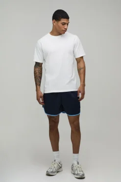 Short En Tricot Coupe Ajustée Racer Avec Détail Passepoil