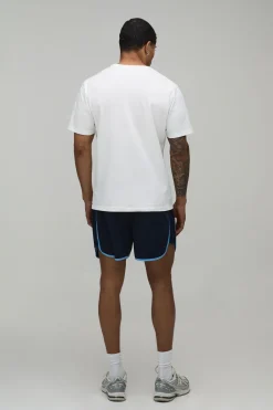 Short En Tricot Coupe Ajustée Racer Avec Détail Passepoil