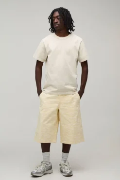 boohooMAN Short En Twill Camouflage Ample Coupe Longue<Homme Shorts