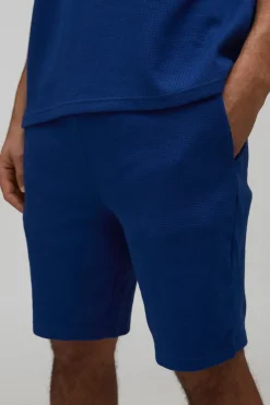 Short Gaufré Coupe Ajustée
