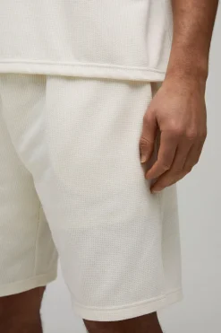 Short Gaufré Coupe Décontractée