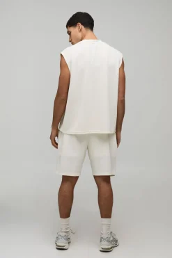 Short Gaufré Coupe Décontractée