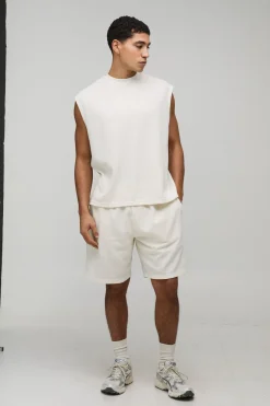Short Gaufré Coupe Décontractée