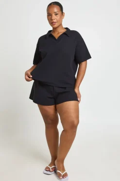 boohoo Short Gaufré Grande Taille<Femme Shorts