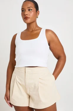 Short Grande Taille En Sergé De Coton