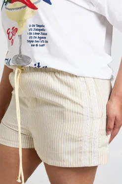 boohoo Short Grande Taille À Taille Cordon Contrastant<Femme Shorts