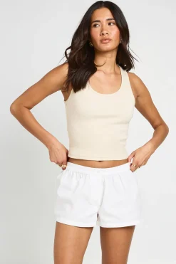Short Henley En Popeline