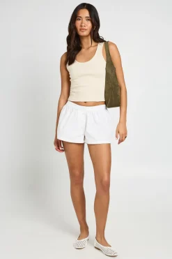Short Henley En Popeline