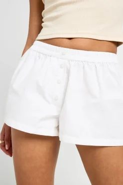 Short Henley En Popeline