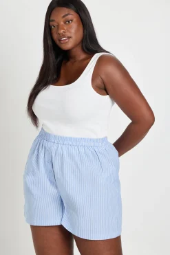 Short Henley En Popeline Grande Taille
