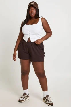 Short Henley Gaufré Grande Taille