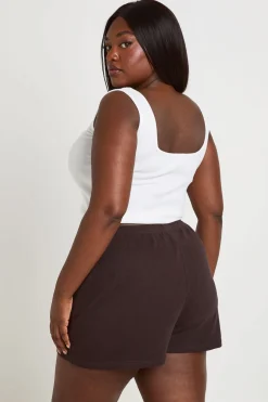 Short Henley Gaufré Grande Taille