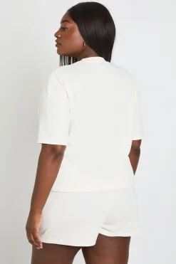 Short Henley Gaufré Grande Taille