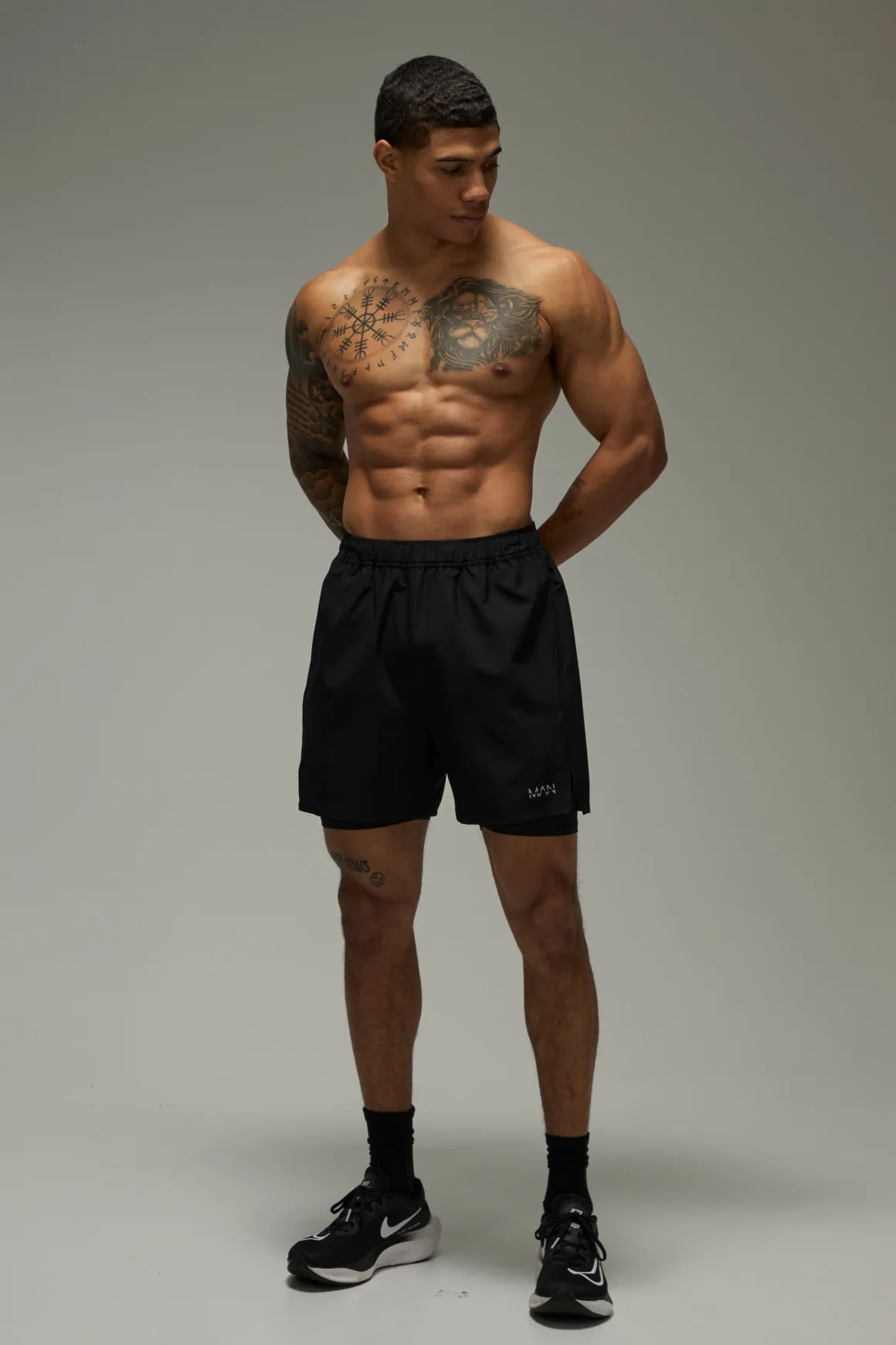 Short Homme Actif 2 En 1 En Ripstop Extensible Tissé