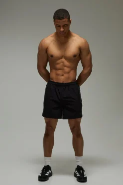 boohooMAN Short Homme Tissé Stretch Active 5 Pouces Avec Finitions Contrastées<Femme Shorts|Tout Afficher Activewear