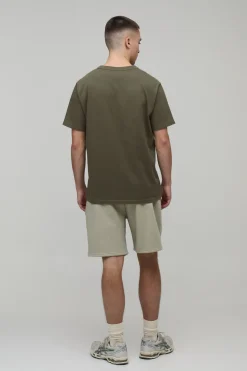 Short Jersey Basique Coupe Décontractée
