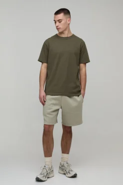 Short Jersey Basique Coupe Décontractée