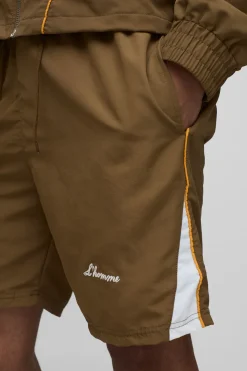 boohooMAN Short élastiqué à coupe décontractée, froissé et à blocs de couleur<Homme Shorts