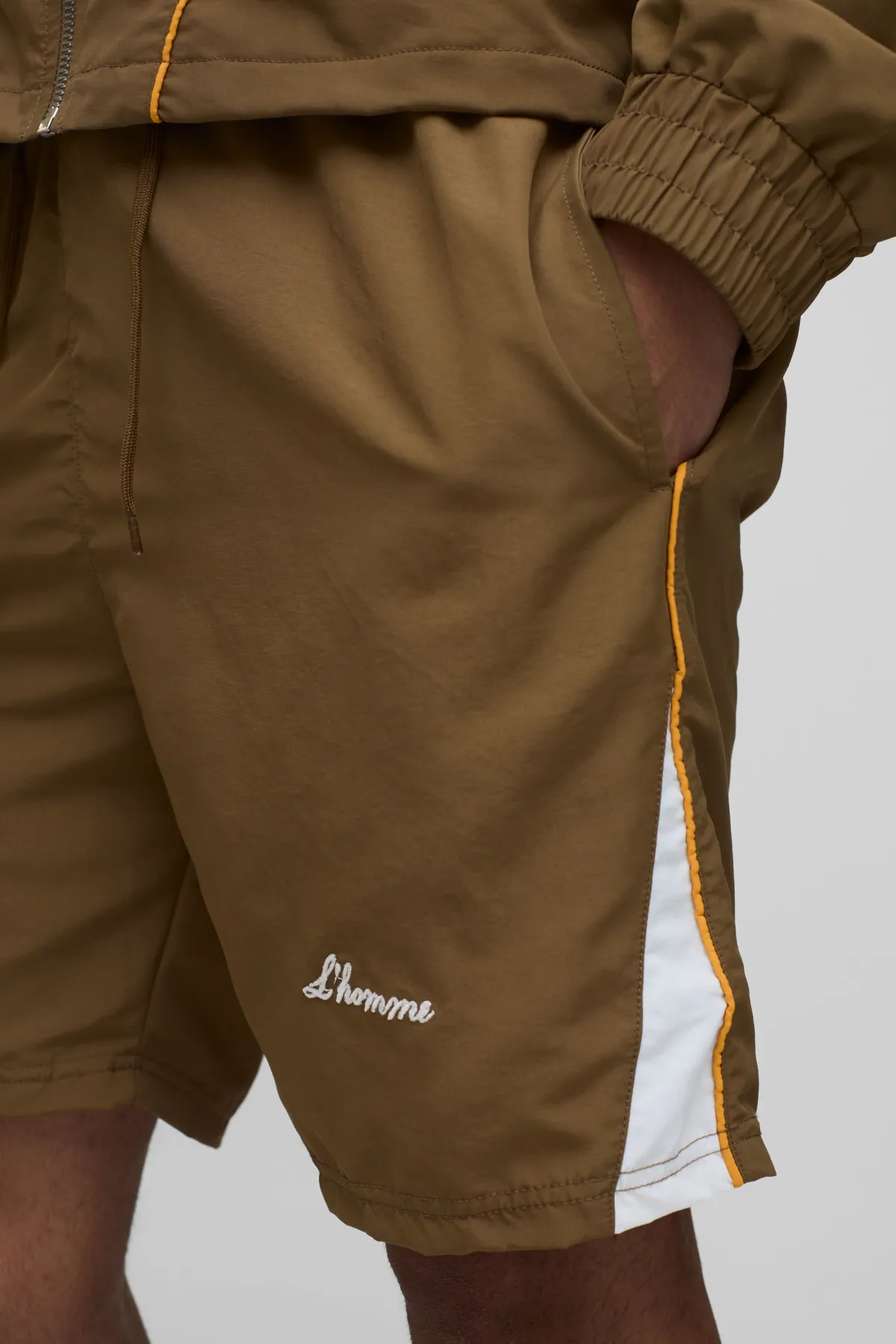 boohooMAN Short élastiqué à coupe décontractée, froissé et à blocs de couleur<Homme Shorts