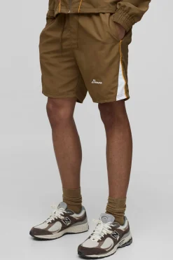 boohooMAN Short élastiqué à coupe décontractée, froissé et à blocs de couleur<Homme Shorts