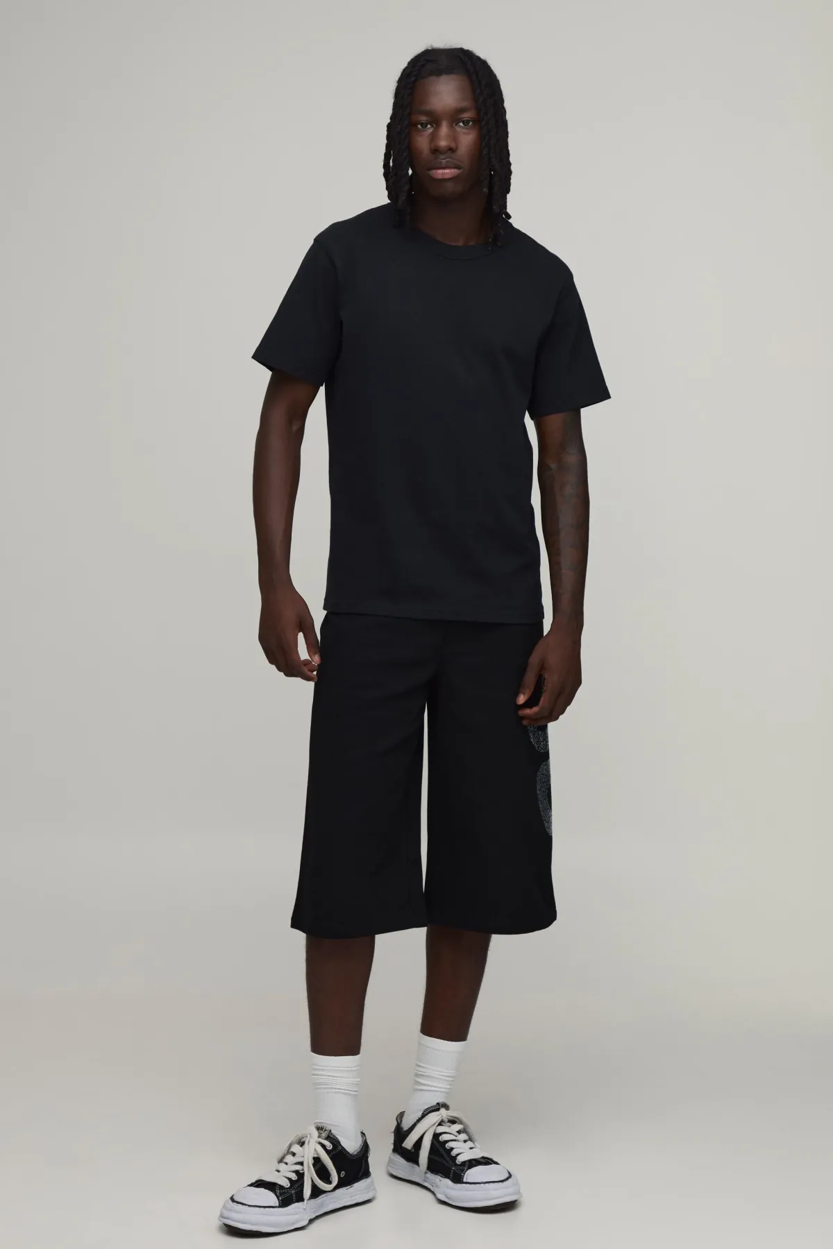 boohooMAN Short Long Décontracté Avec Synthétique En Strass<Homme Shorts|Tout Afficher