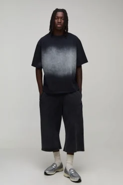 boohooMAN Short Long En Jersey Lavé Épais Coupe Bermuda<Homme Shorts