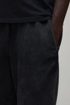 boohooMAN Short Long En Jersey Lavé Épais Coupe Bermuda<Homme Shorts