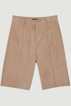 KarenMillen Short longline ajusté en suède<Femme Tailleurs|Shorts