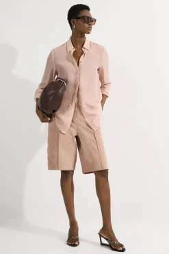 KarenMillen Short longline ajusté en suède<Femme Tailleurs|Shorts