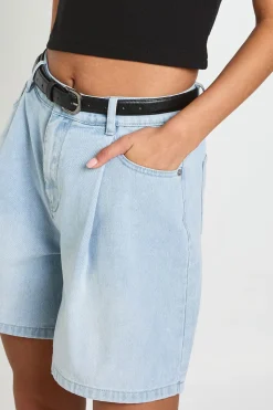 Short Long Plissé Avec Ceinture