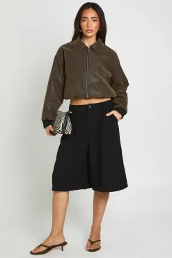 Short Long Plissé À Pinces Boxer Tailleur