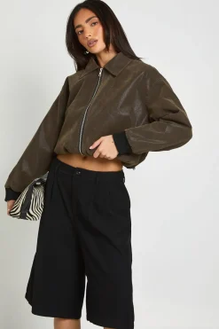 Short Long Plissé À Pinces Boxer Tailleur