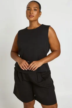 boohoo Short Long Tailleur À Détail Taille Et Plis Devant Grande Taille<Femme Tailleurs|Shorts