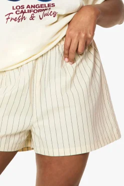 Short look lin rayé Plus