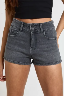 Short Micro En Denim Taille Basse