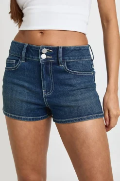 Short Micro En Denim Taille Basse