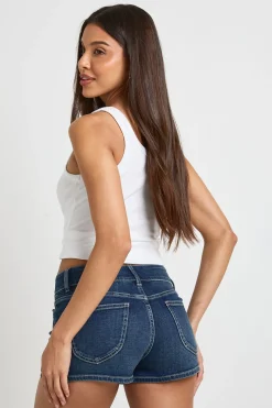 Short Micro En Denim Taille Basse