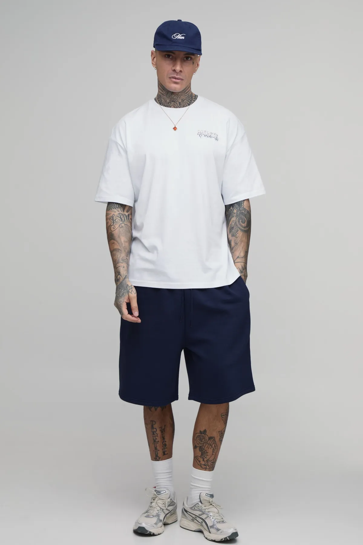 boohooMAN Short Mi-long Baggy À Entrejambe Bas Pour Homme Grand<Homme Tout Afficher|Shorts Tall