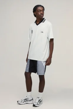 boohooMAN Short Mi-long En Nylon À Blocs De Couleur Coupe Décontractée<Homme Shorts
