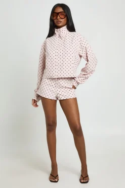 Short Mini Ajusté À Pois