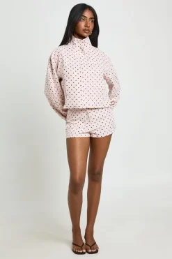 Short Mini Ajusté À Pois