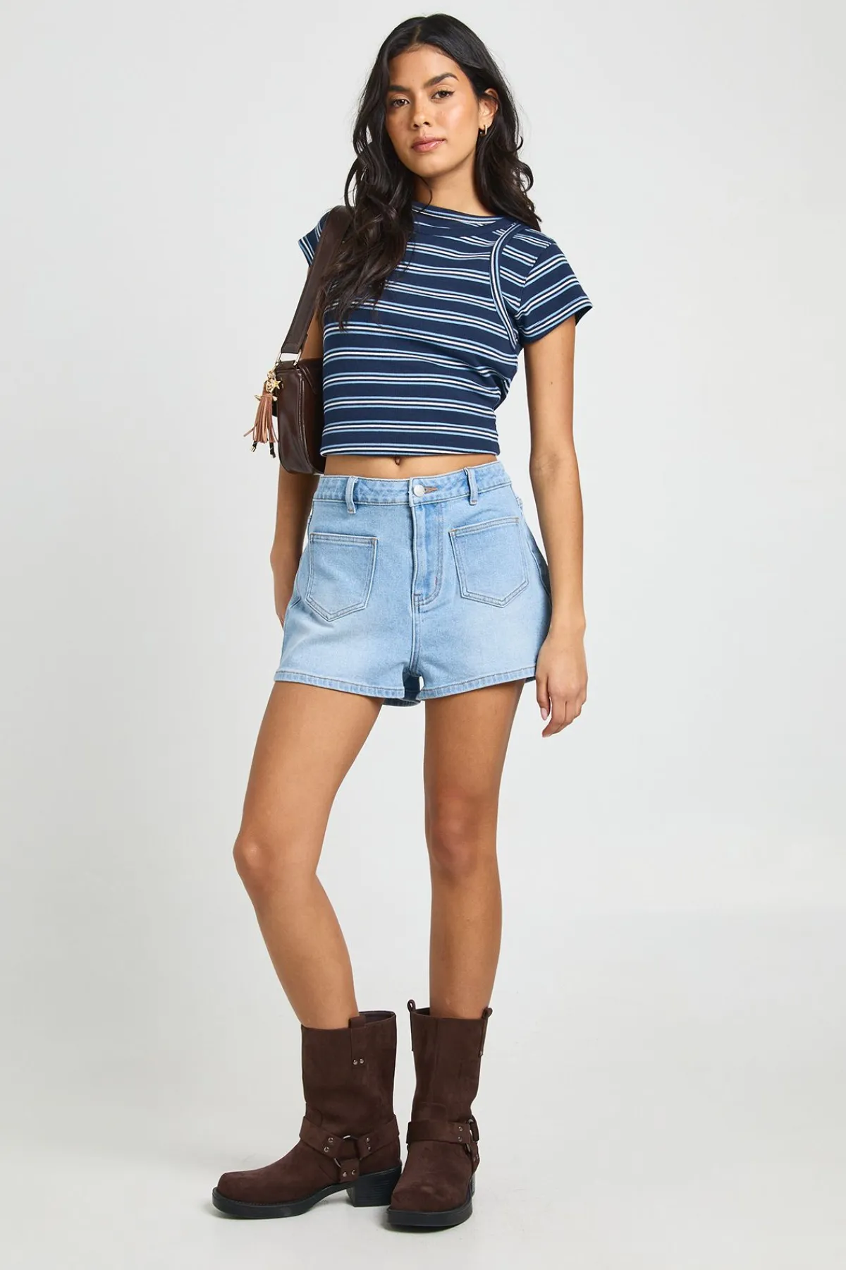 boohoo Short Mini Avec Détail De Poches Avant<Femme Denim|Shorts