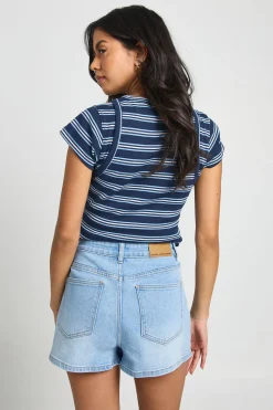 boohoo Short Mini Avec Détail De Poches Avant<Femme Denim|Shorts
