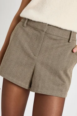 Short mini à chevrons