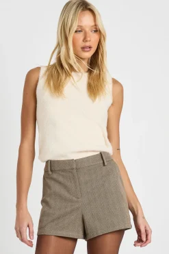 Short mini à chevrons