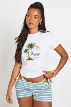 boohoo Short Mini Côtelé À Rayures<Femme Shorts